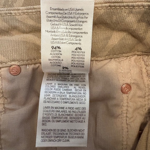 Mother Jeans Womens Sz 28 The Looker Ankle Fray Sweet Stripes Brown Tan - Picture 7 of 10